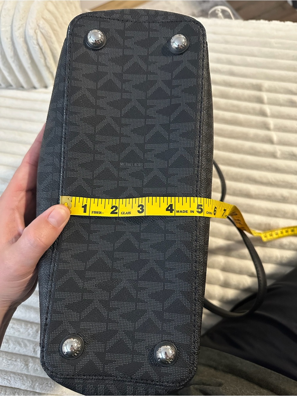 Michael Kors Black Monogram Tote - Picture 6 of 8